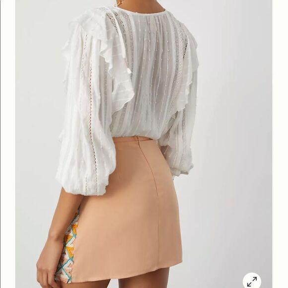 NWT Anthropologie Walter Baker Slim Hand-Beaded Mini Skirt Size 4 B-1321 - Picture 3 of 7